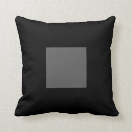 Black and Grey Thick Border Pillow