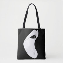 Black and grey tote bag