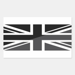 Black and grey Union Jack British(UK) Flag Sticker