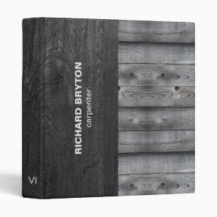 Black and Grey Wood Binder