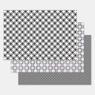Black and Grey Wrapping Craft Paper