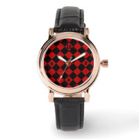Black and hombre red diamond chequered pattern