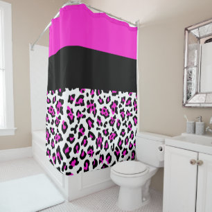 Black and Hot Magenta Leopard Spot Colour Block