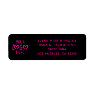 Black and Hot Pink Business Logo Modern Minimalist