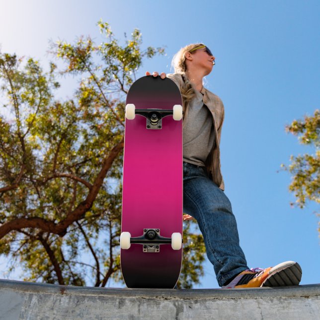 Black and Hot Pink Gradient Skateboard (Outdoor 1)