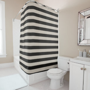 Black and Ivory Stripes   Farmhouse Bathroom Decor
