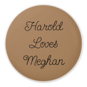 Black and Light Brown Romantic Ceramic Knob