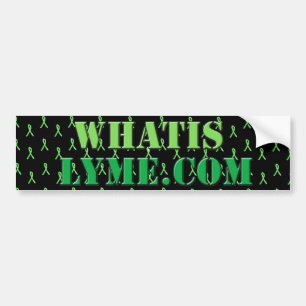 Black and Lime green Lyme Disease Awareness Bumper Sticker