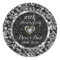 Black And Metallic Silver 25th Wedding Anniversary