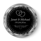 Black and Metallic Silver Template Button