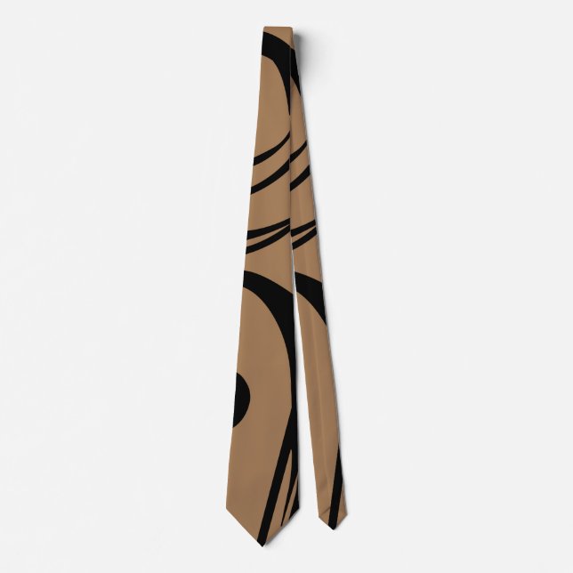 Black And Mocha Brown Business Neck Tie (Front)