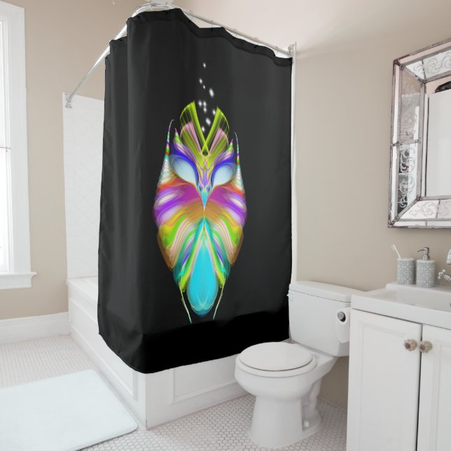 Black and Multicolor Oracle Owl (In Situ)