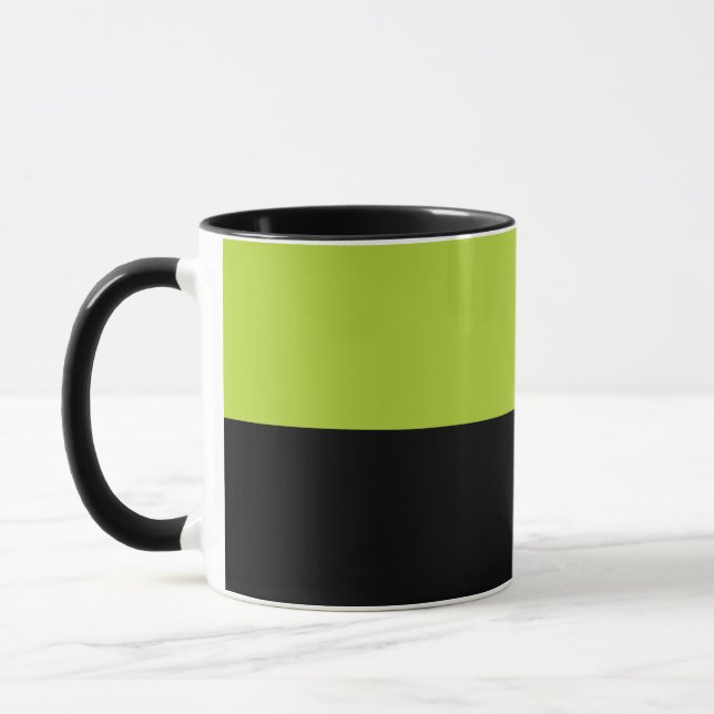 Black and Neon Green Mug (Left)