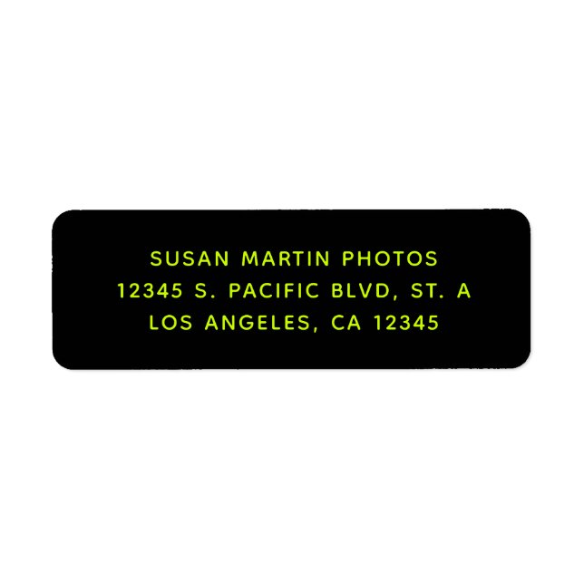 Black and Neon Yellow Modern Minimalist (Front)