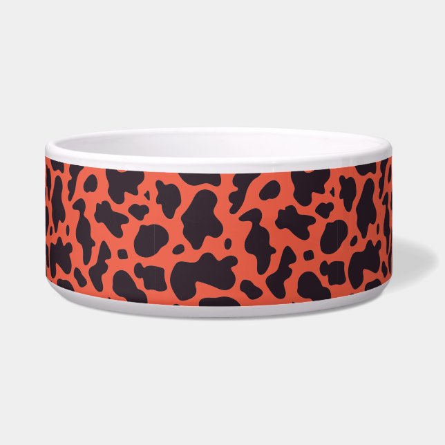 Black and orange Cow Pattern Print (Front)