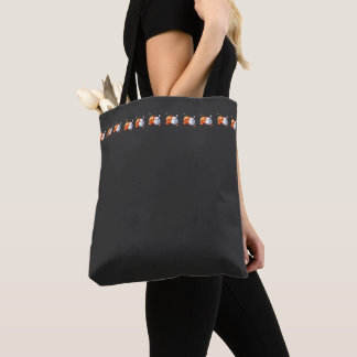 Black and Orange Cute Happy Halloween    Tote Bag