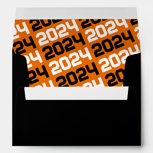 Black and Orange Graduation Envelopes (Creator Uploaded)