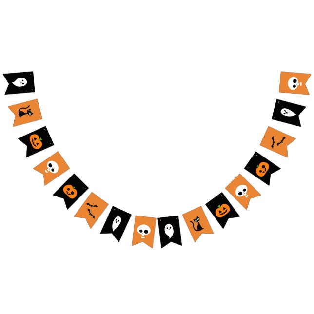 Black and Orange Illustrated Halloween Banner (All)