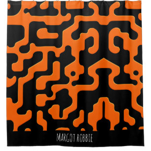 Black and orange maze Abstract Geometric Pattern