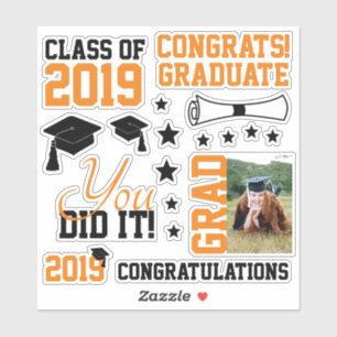 Black and Orange Photo Graduation