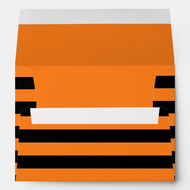 Black and Orange Stripes Envelope (Back (Bottom))