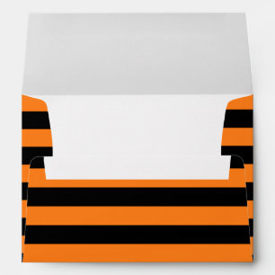 Black and Orange Stripes Envelope