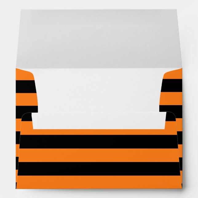 Black and Orange Stripes Envelope (Back (Bottom))