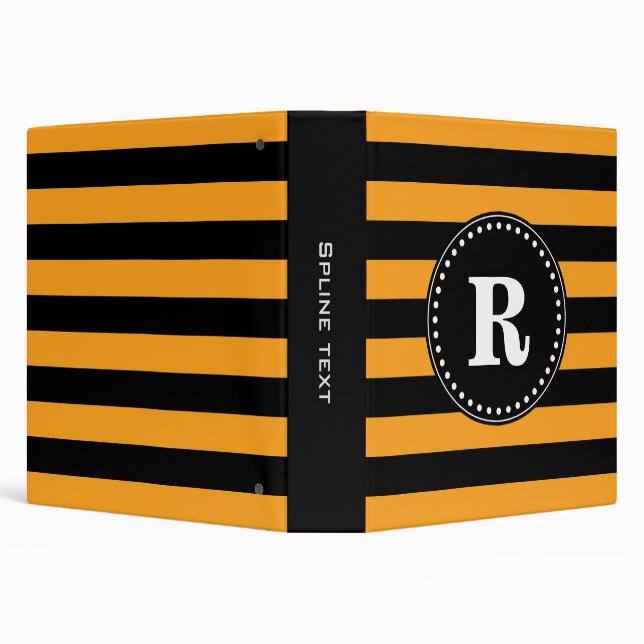 Black and orange stripes pattern binder (Background)