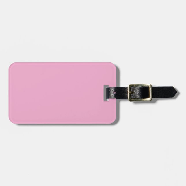 Black and Pastel Pink Luggage Tag (Front Horizontal)