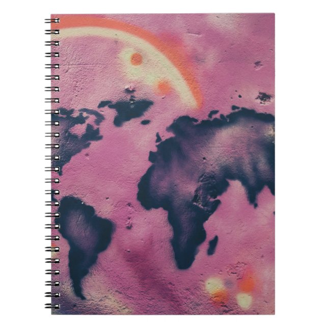 Black and pink abstract art notebook (Front)
