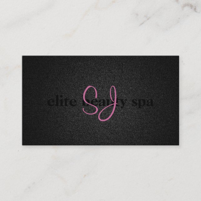Black and Pink Business Card (Front)