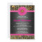 Black and Pink, Camo, Girl Baby Shower Invitation