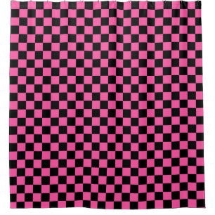 Black and pink checkerboard pattern