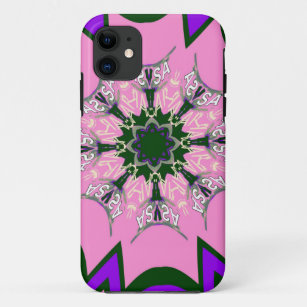 Black and pink Cute Floral Fashion design Case-Mate iPhone Case