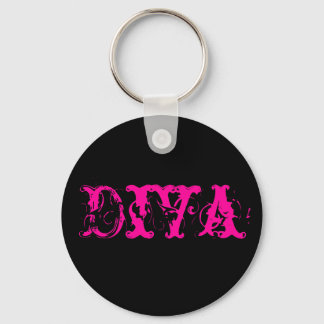Black and Pink Diva keychain