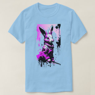 Black and Pink Easter Bunny Holiday T-Shirt