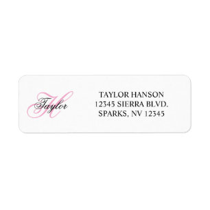 Black and Pink Fancy Monogram