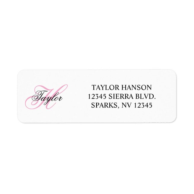 Black and Pink Fancy Monogram (Front)