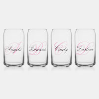 Black and Pink Fancy Monogrammed