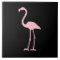 Black and Pink Flamingo Silhouette