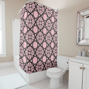 Black and Pink Geometric Art