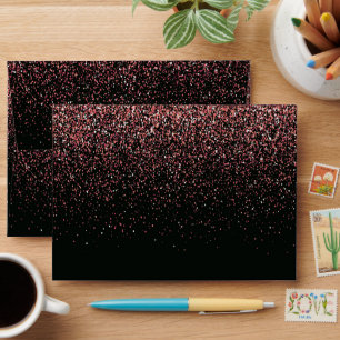 Black and Pink Glitter Envelope