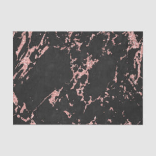 Black And Pink Glitter Marble Stone Tissue Paper