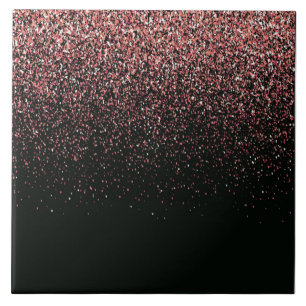 Black and Pink Glitter Tile