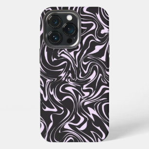 Black and Pink Marble Abstract Pattern  iPhone 13 Pro Case