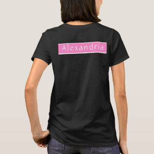 Black and Pink Personalized Name T-Shirt
