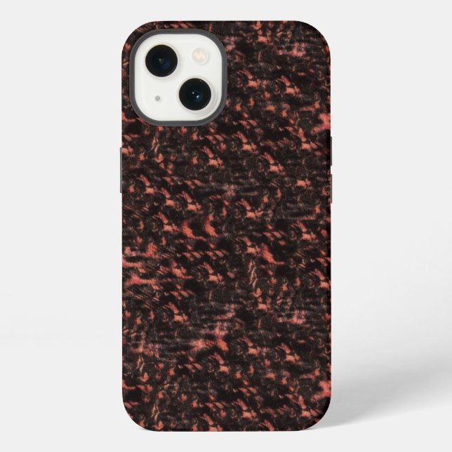 Black and Pink Snakeskin Pattern iPhone Case (Back)