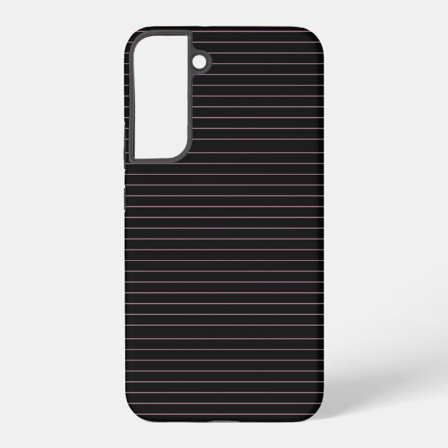 black and pink striped  samsung galaxy s22+ case (Back)