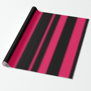 Black and Pink stripes Wrapping Paper