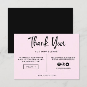 Black and Pink Thank you Media Insert